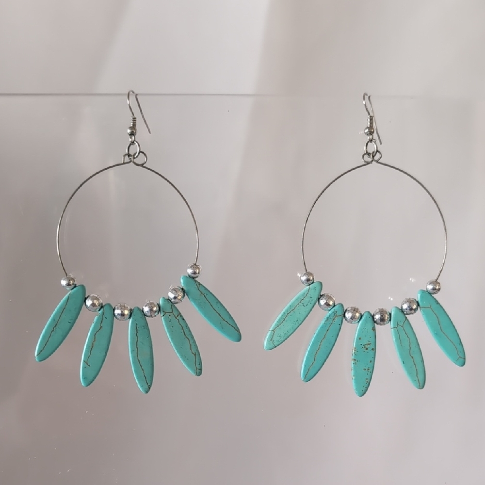 Beaded Hoop Earrings